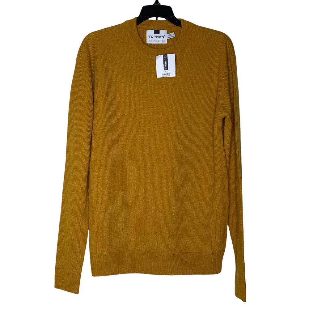 Topman XS Mustard knit sweater NWT